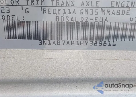 2017 Nissan Sentra Sv from USA, damaged, VIN 3N1AB7AP1HY388816